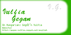 vulfia gegan business card